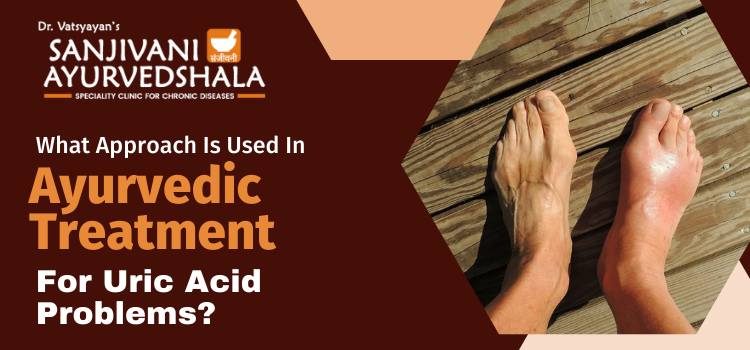 What approach is used in Ayurvedic treatment for uric acid problems?